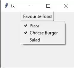 Tkinter widget - Menu Button