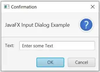 JavaFX Input Dialog Example