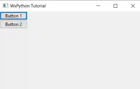 wxPython BoxSizer Example