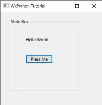 wxPython StaticBox example