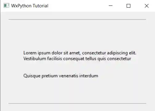 wxPython StaticText Tutorial
