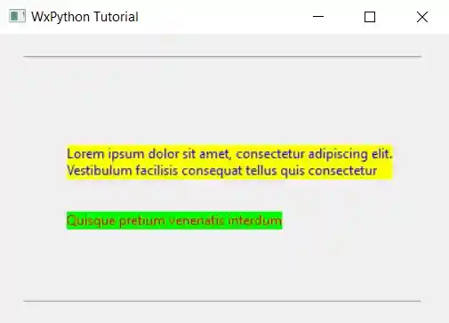 wxPython StaticText Widget Color