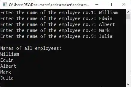 c++ array of structure
