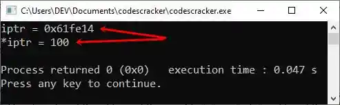 c++ pointer declaration example