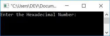 C++ program convert hexadecimal to binary