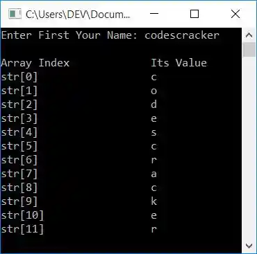 c++ single dimensional array program