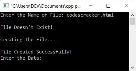 c++ write data into text file