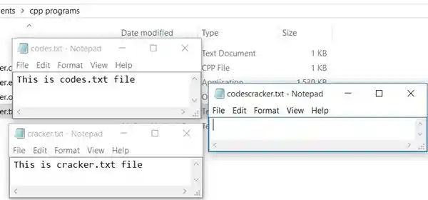 merge content of two files into third c++