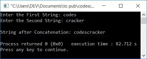 string concatenation without strcat c++