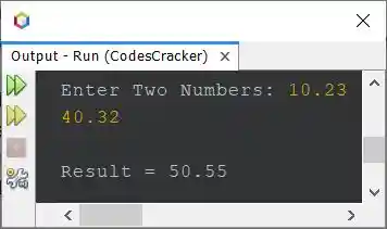 add two numbers in java
