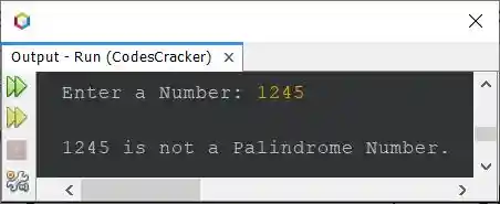 check palindrome number program java