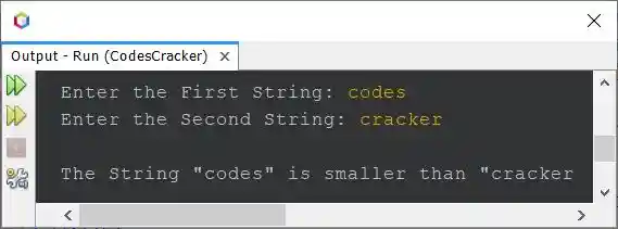 compare two strings in java