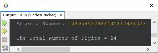 count digits in a number java