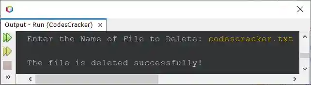 delete a file in Java program
