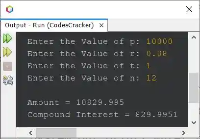 find compound interest in Java