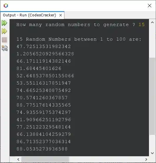 generate random numbers between 1 to 100 java