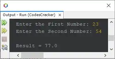 java add two numbers using function