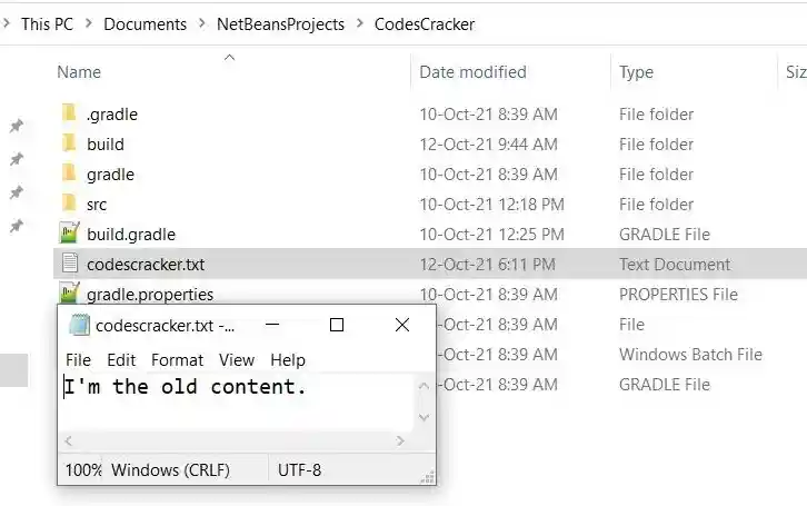 java append text to existing file