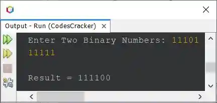 java binary number addition