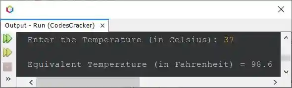 java convert Celsius to Fahrenheit