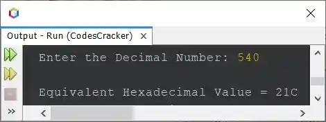 java convert decimal to hexadecimal