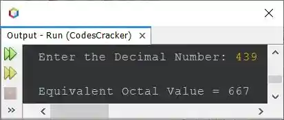 java convert decimal to octal