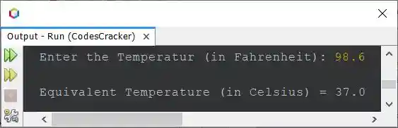 java convert fahrenheit to celsius