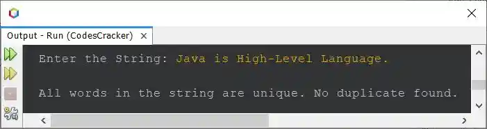 java count duplicate words in string