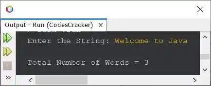 java count number of words in string