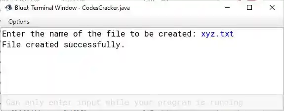 java file handling program