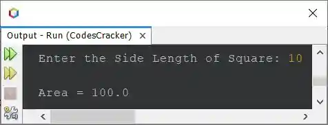 java find area of square