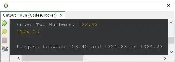 java find biggest of two numbers