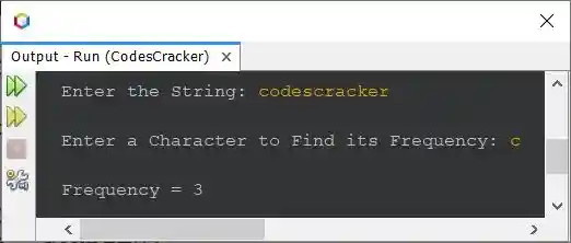 java find frequency of character in string