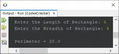 java find perimeter of rectangle