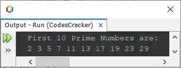 java print first 10 prime numbers