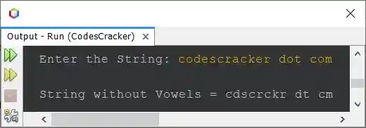 java remove vowels from string