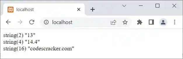 php data type string