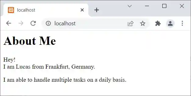 php echo statement example