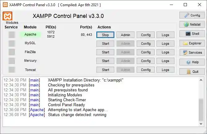php environment setup