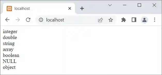php gettype function find type of variable