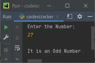 check odd even python