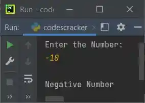 check positive negative zero python
