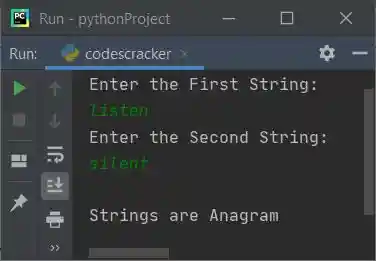 check strings are anagram or not python
