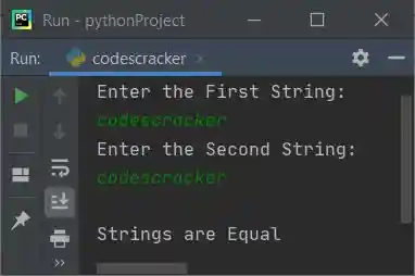 comparing strings program python