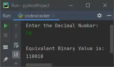 convert decimal to binary python