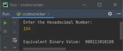 convert hexadecimal to binary python