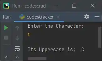 convert lowercase to uppercase python