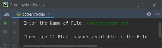 count blank space in text file python