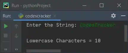 count lowercase character in string python