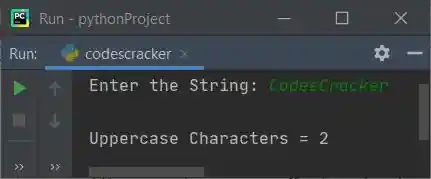 count uppercase character in string python